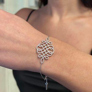 Messika 0.98Cttw Promess Diamond Chain Bracelet 18K White Gold 7 Inches